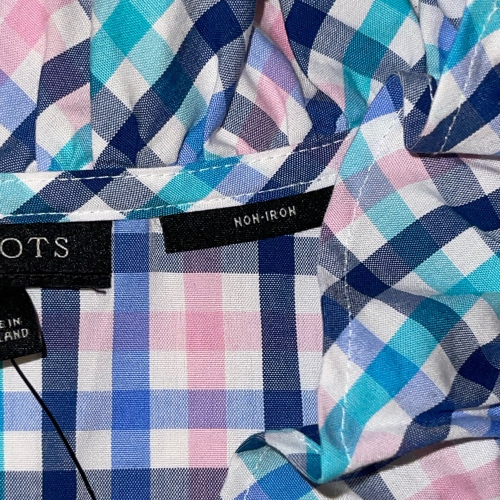 Talbots Multicolor Ruffle Neck Top‎ - Picture 7 of 11
